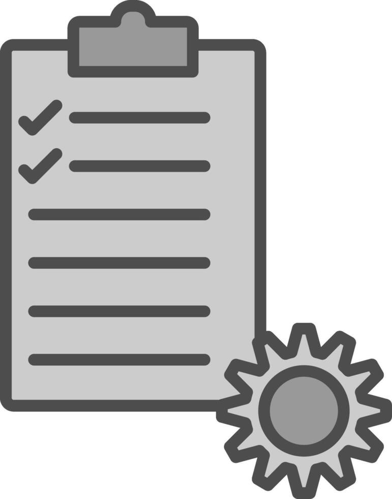 Project Management Line Filled Greyscale Icon Design vector