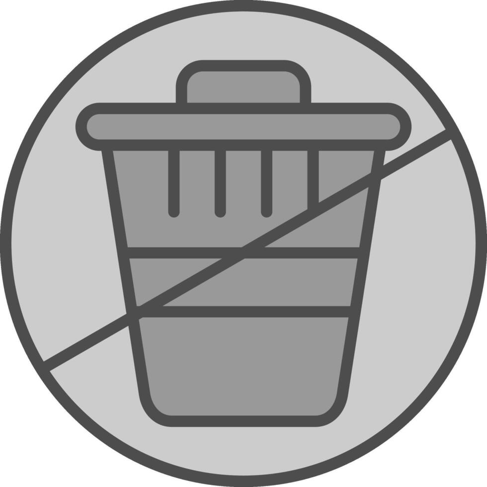 Zero Waste Line Filled Greyscale Icon Design vector