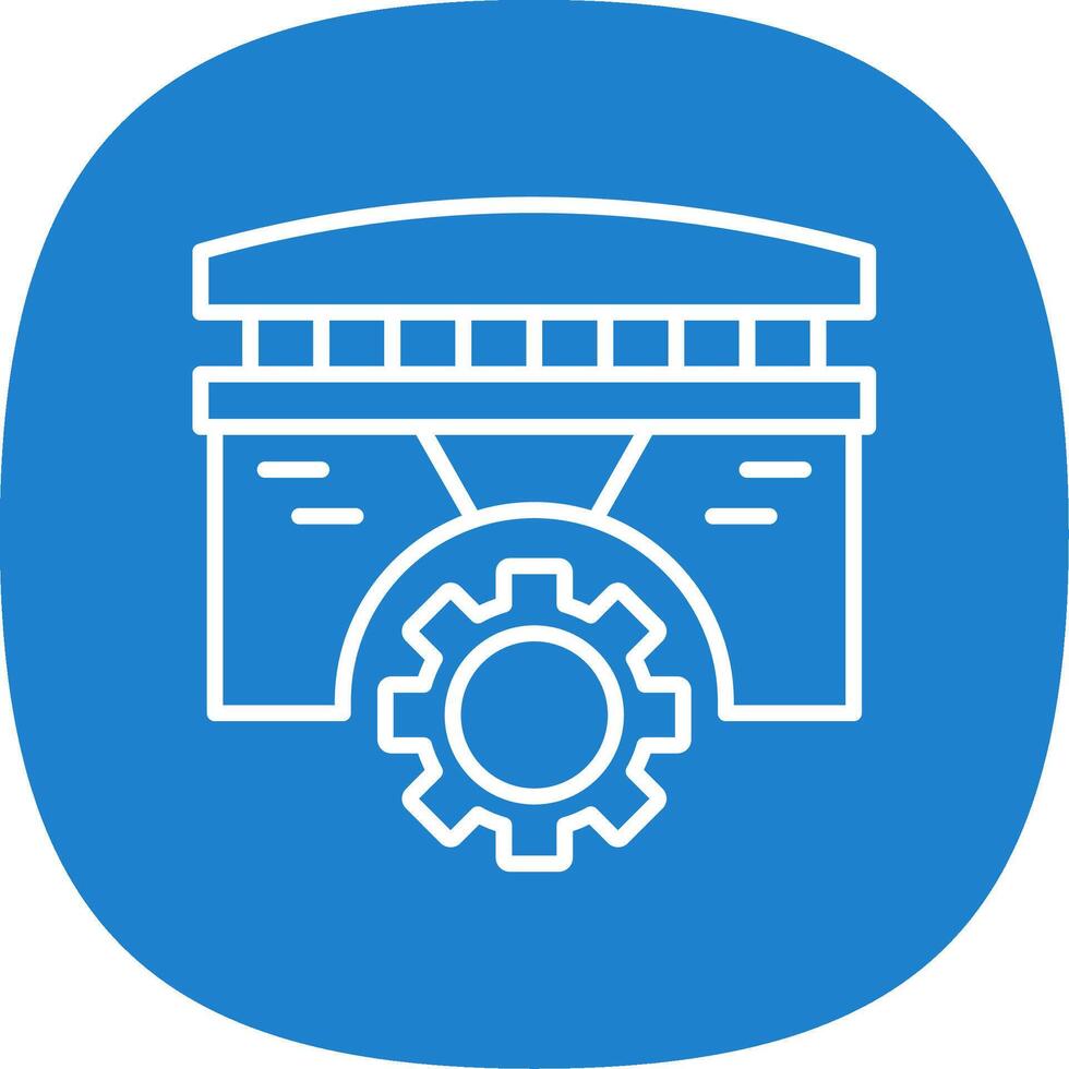 Bridge Line Curve Icon Design vector