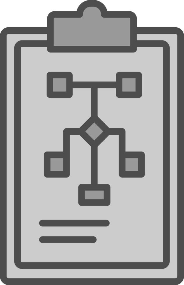 Business Plan Line Filled Greyscale Icon Design vector