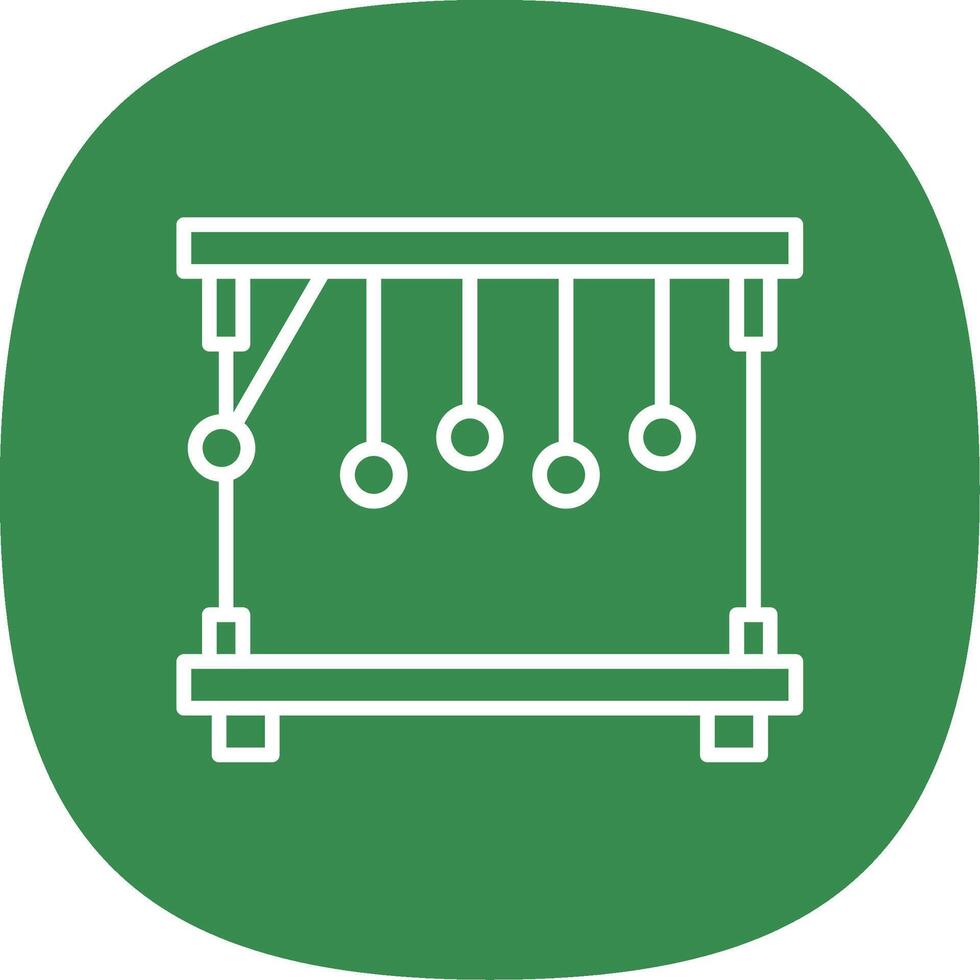 Pendulum Line Curve Icon Design vector