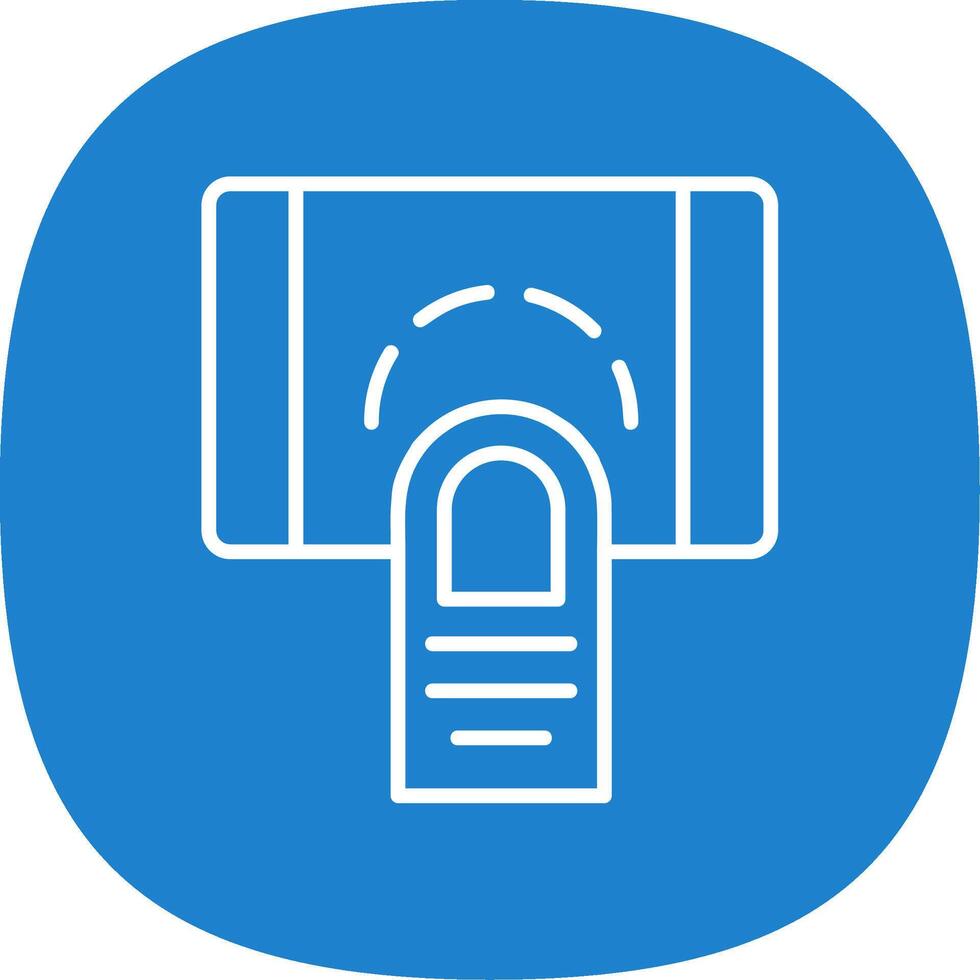 Smartphone Line Curve Icon Design vector