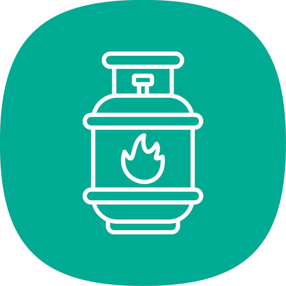 Gas Line Curve Icon Design vector