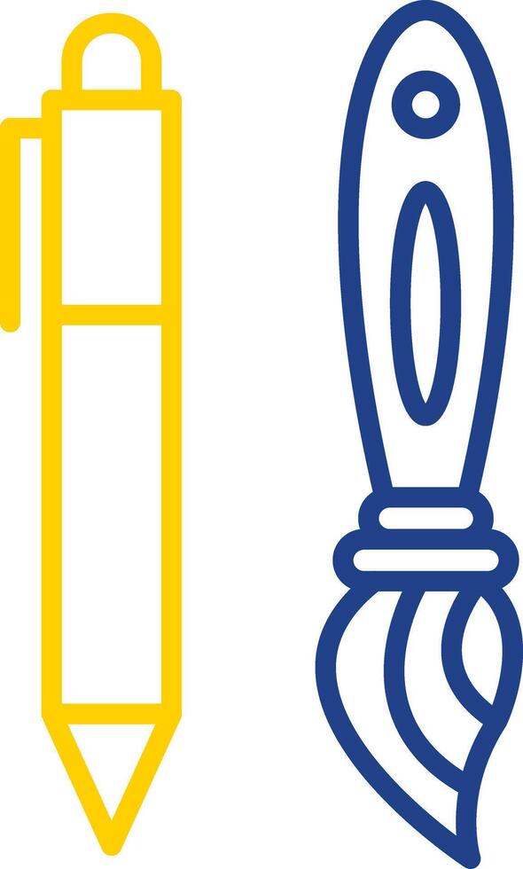 Pen Line Two Colour Icon Design vector