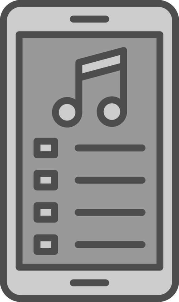 Mobile App Line Filled Greyscale Icon Design vector