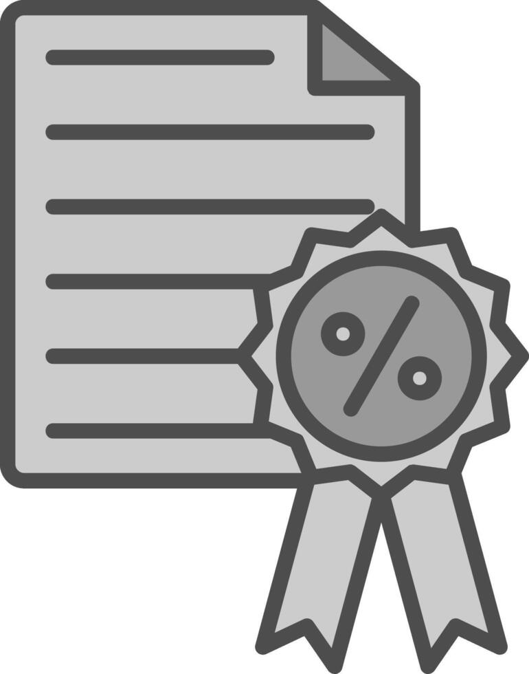 Discount Badge Line Filled Greyscale Icon Design vector