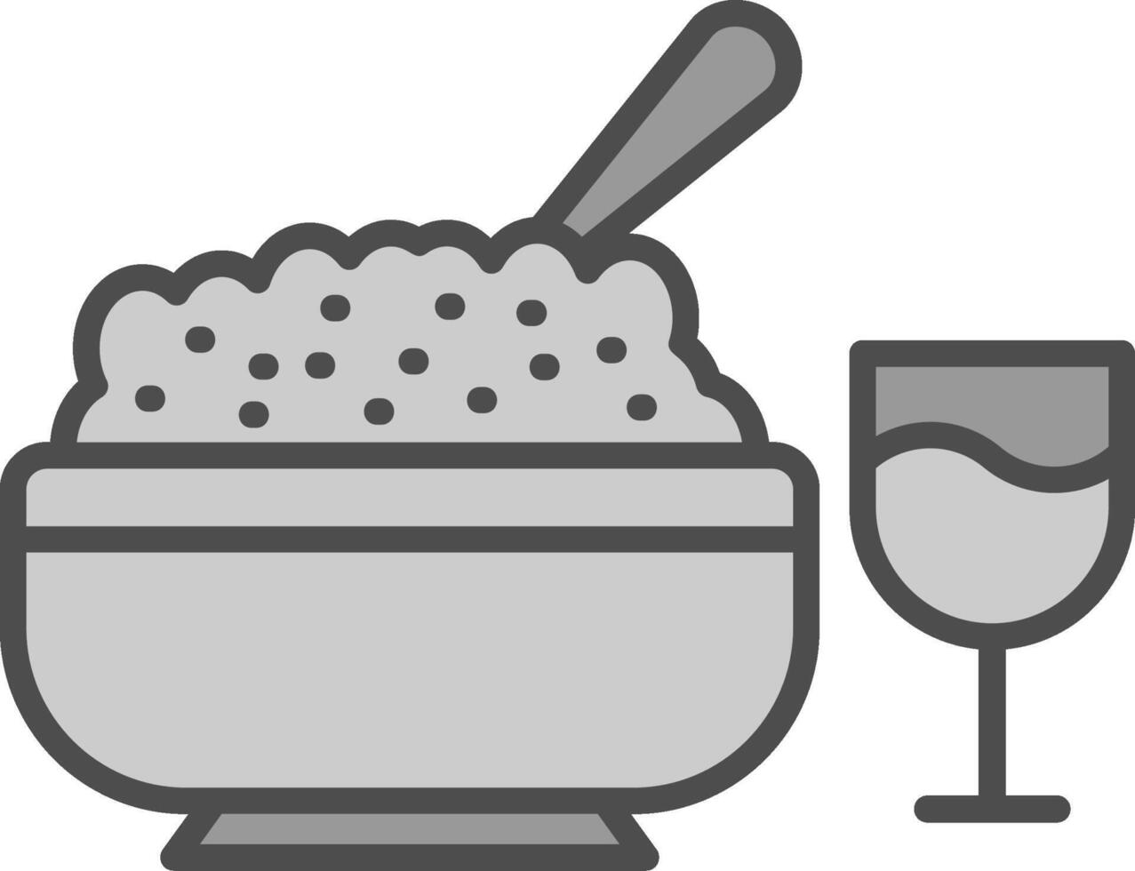 Iftar Line Filled Greyscale Icon Design vector