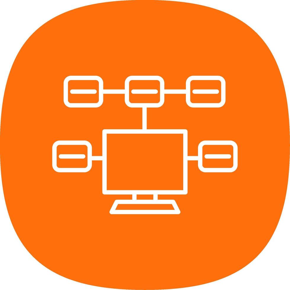 Tasks Line Curve Icon Design vector