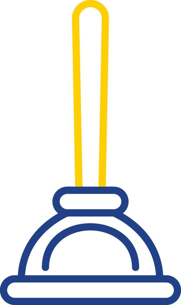 Plunger Line Two Colour Icon Design vector