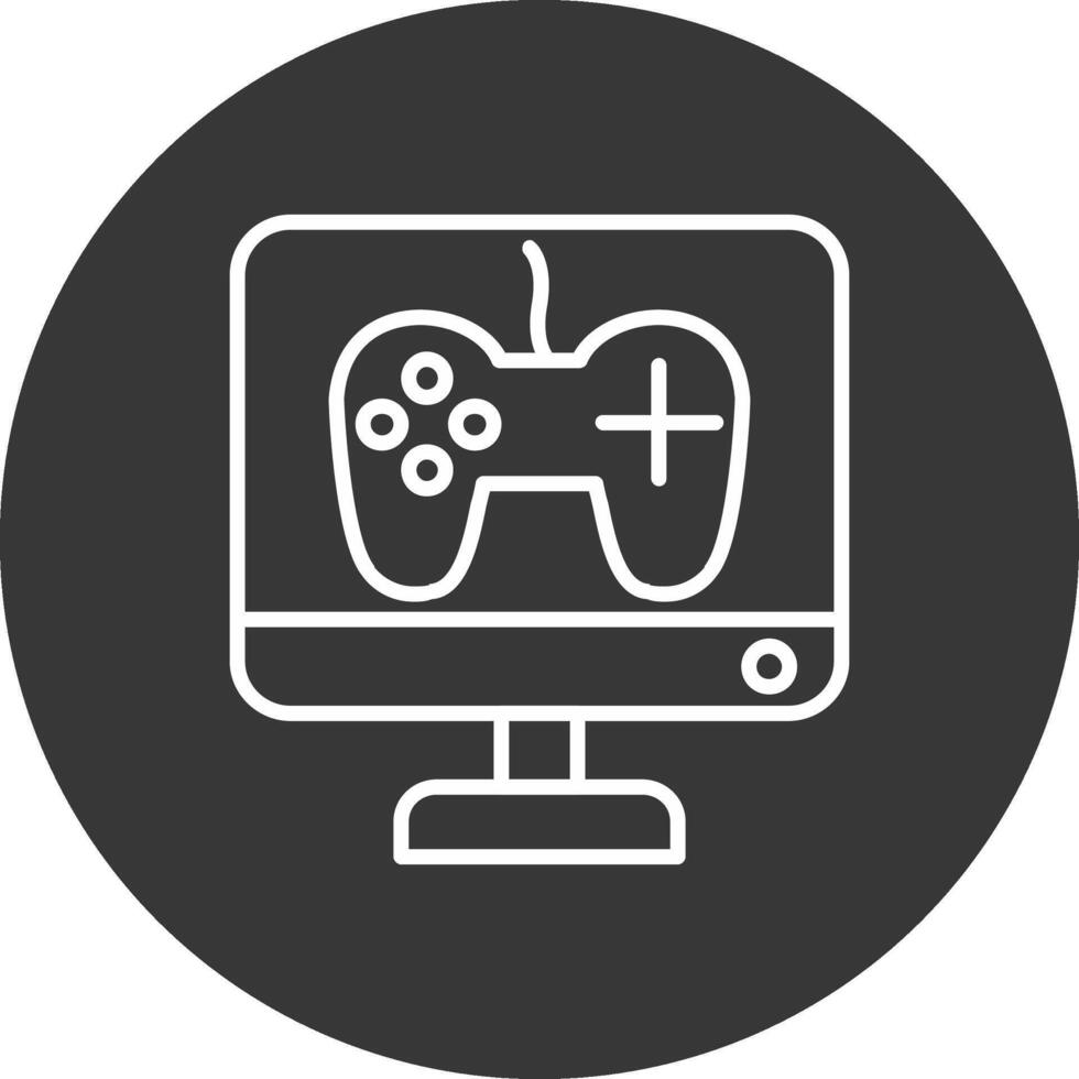 Game Development Line Inverted Icon Design vector