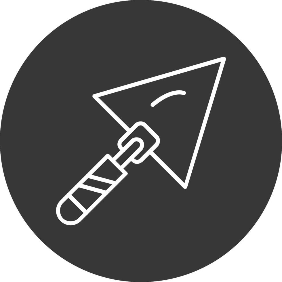 Trowel Line Inverted Icon Design vector