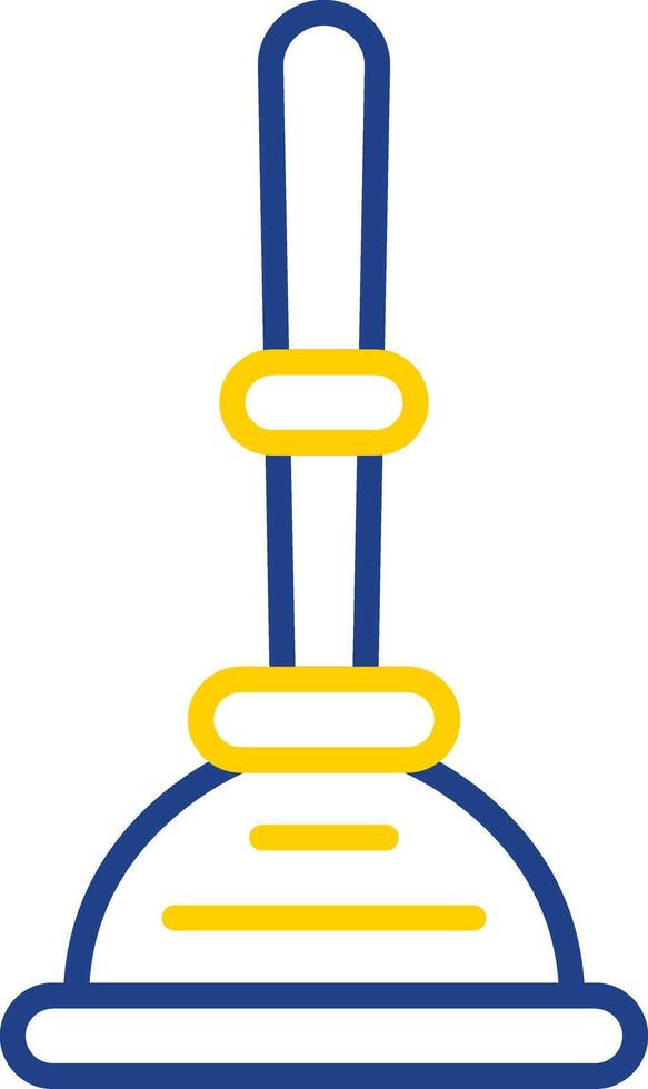 Plunger Line Two Colour Icon Design vector