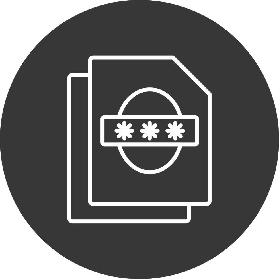 seguridad archivo huella facial línea invertido icono diseño vector