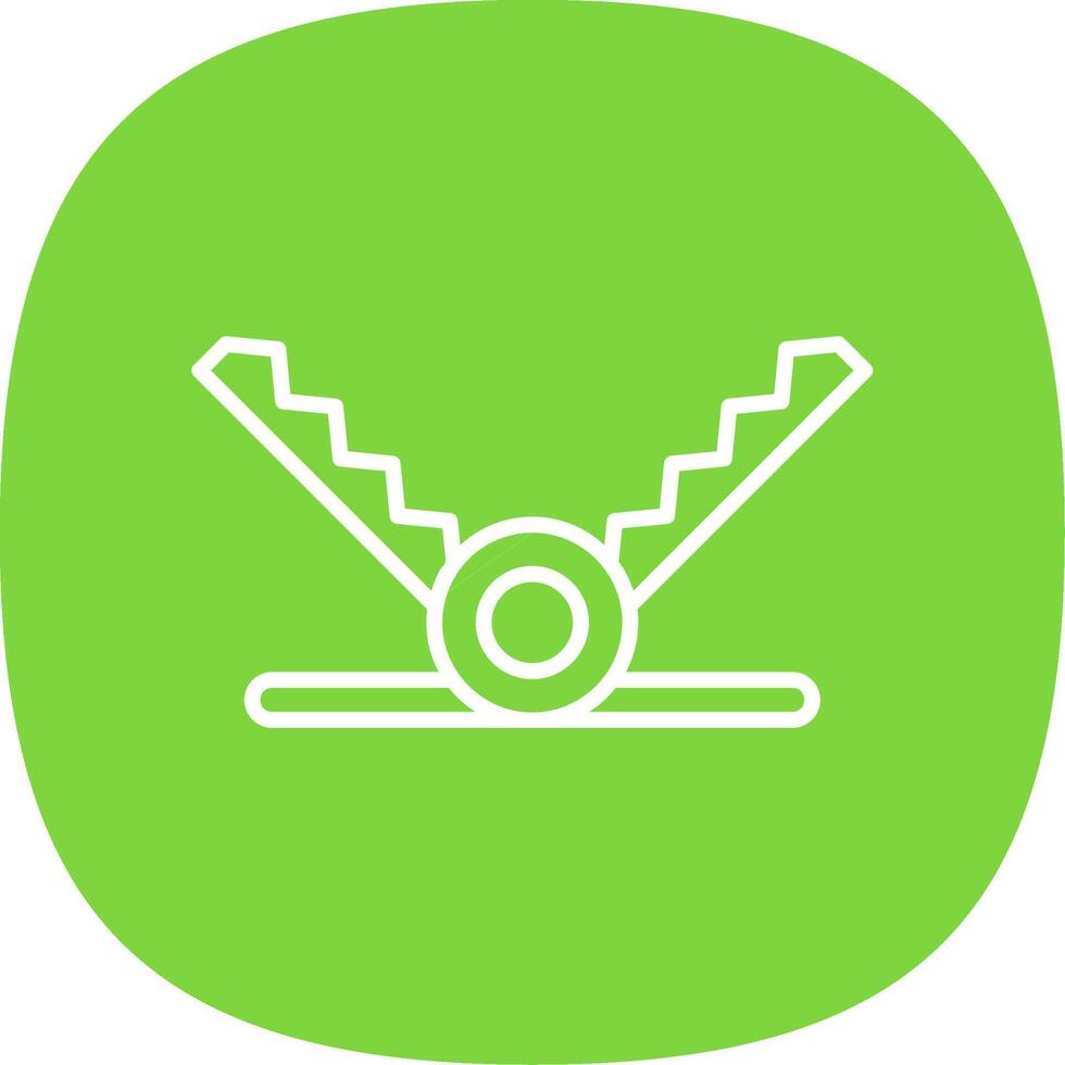 Trap Line Curve Icon Design vector