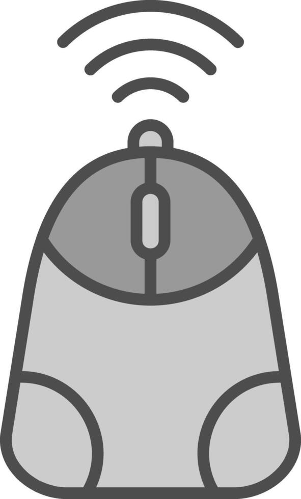 Mouse Line Filled Greyscale Icon Design vector