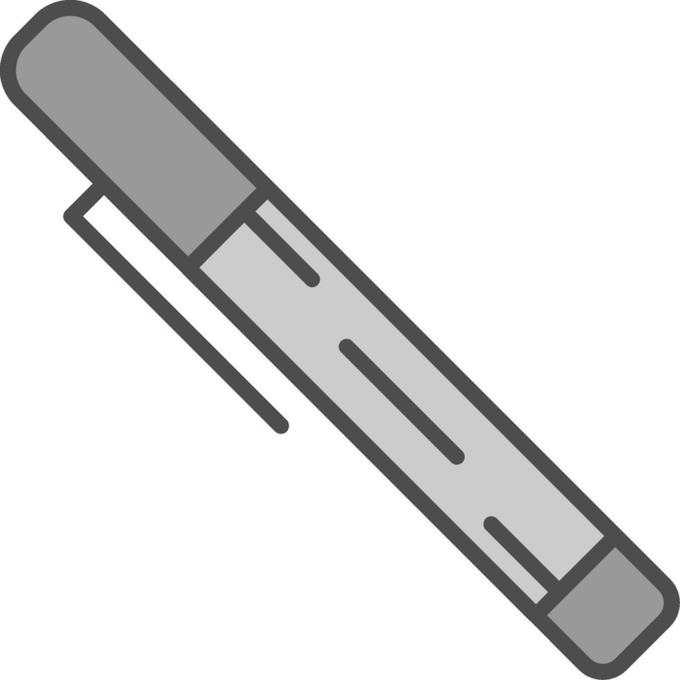 bolígrafo línea lleno escala de grises icono diseño vector