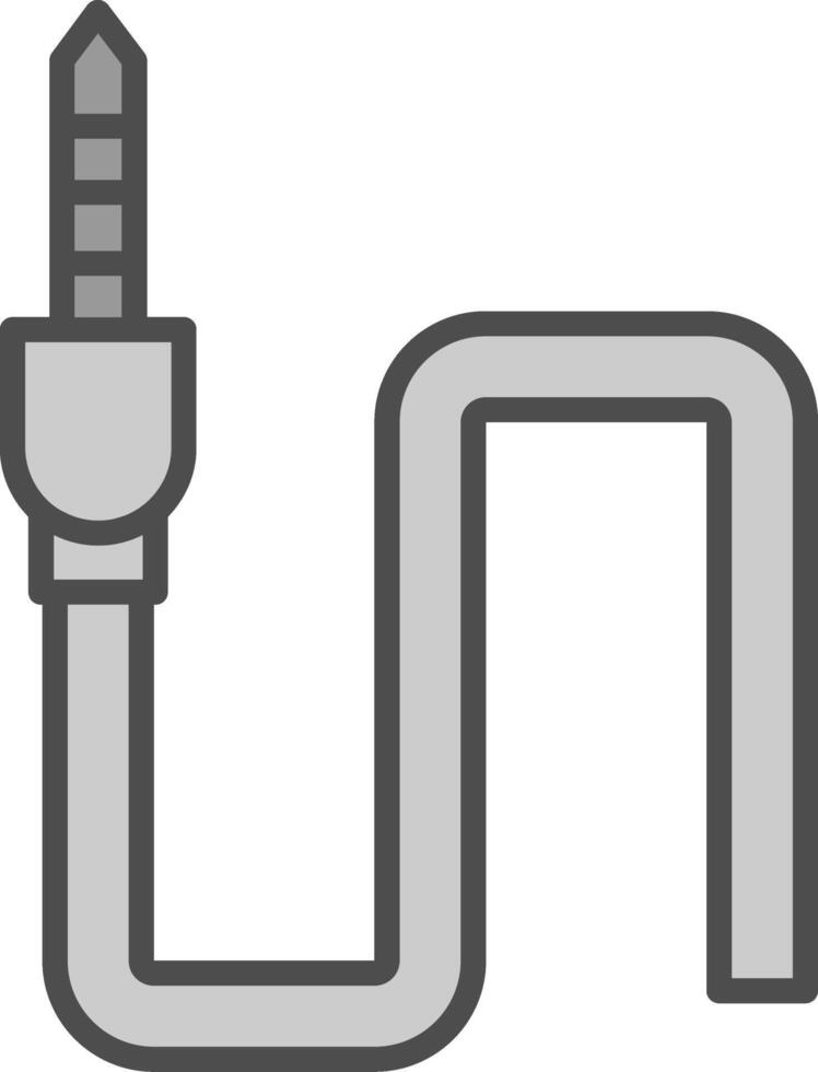 Jack Line Filled Greyscale Icon Design vector