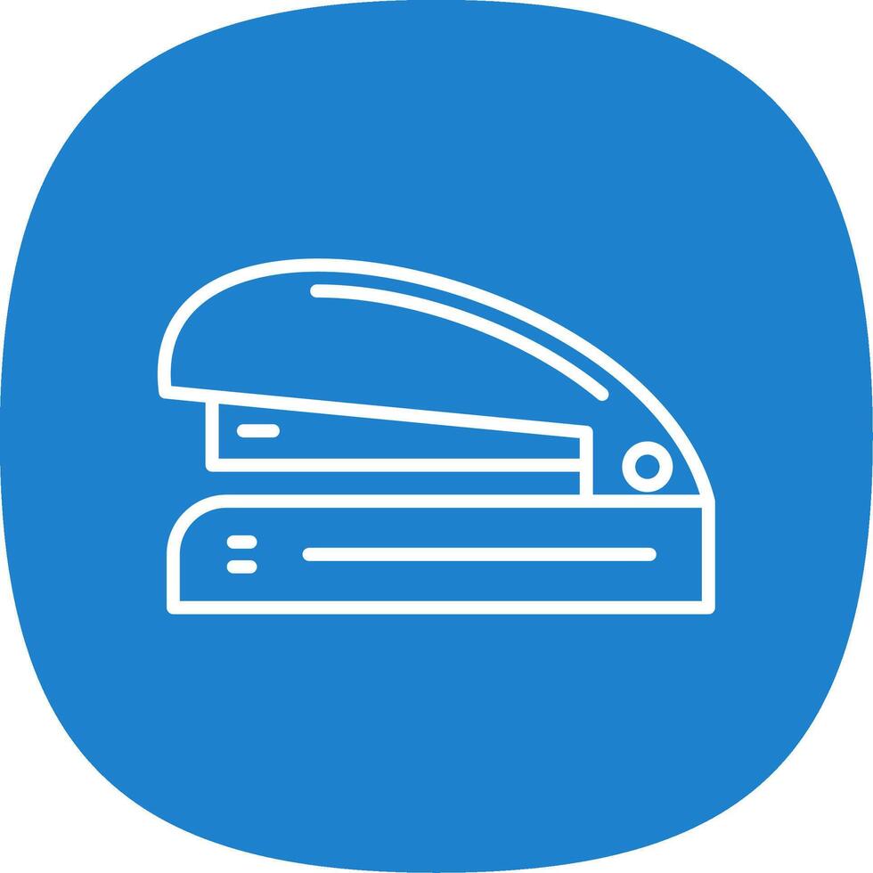 Stapler Line Curve Icon Design vector