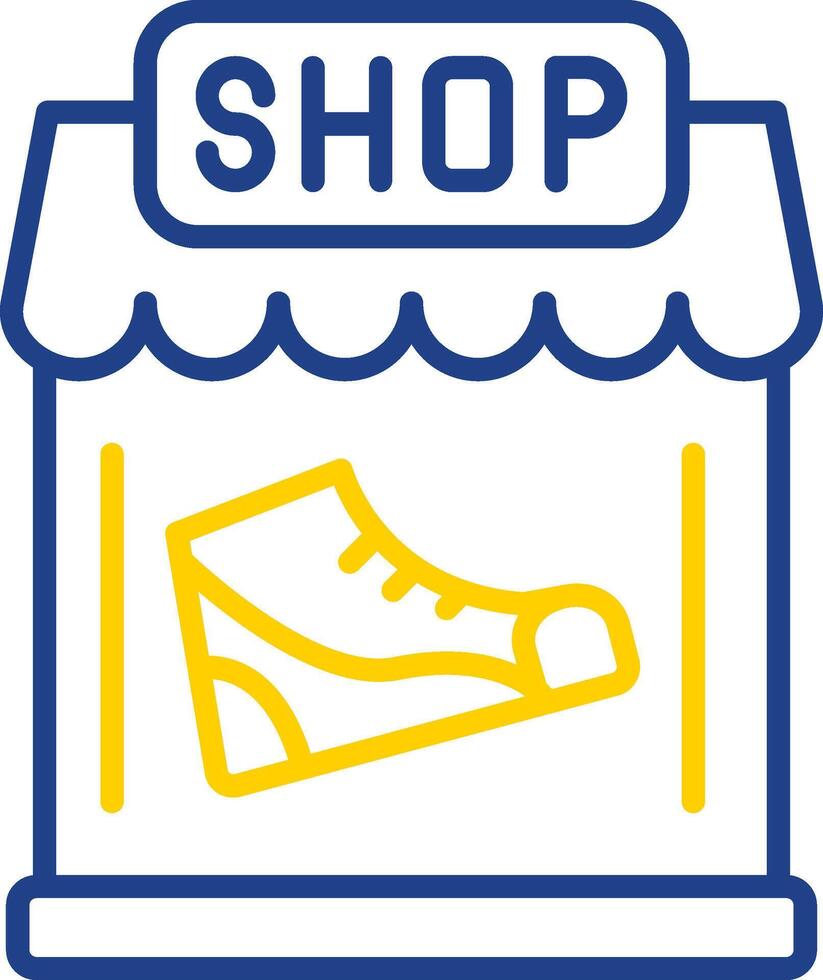 Shoe Shop Line Two Colour Icon Design vector