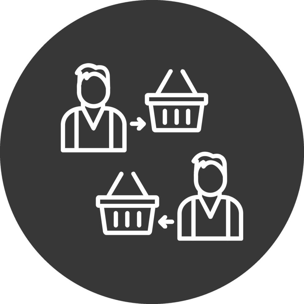 Reseller Line Inverted Icon Design vector