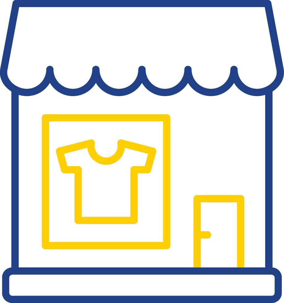 Clothing Shop Line Two Colour Icon Design vector