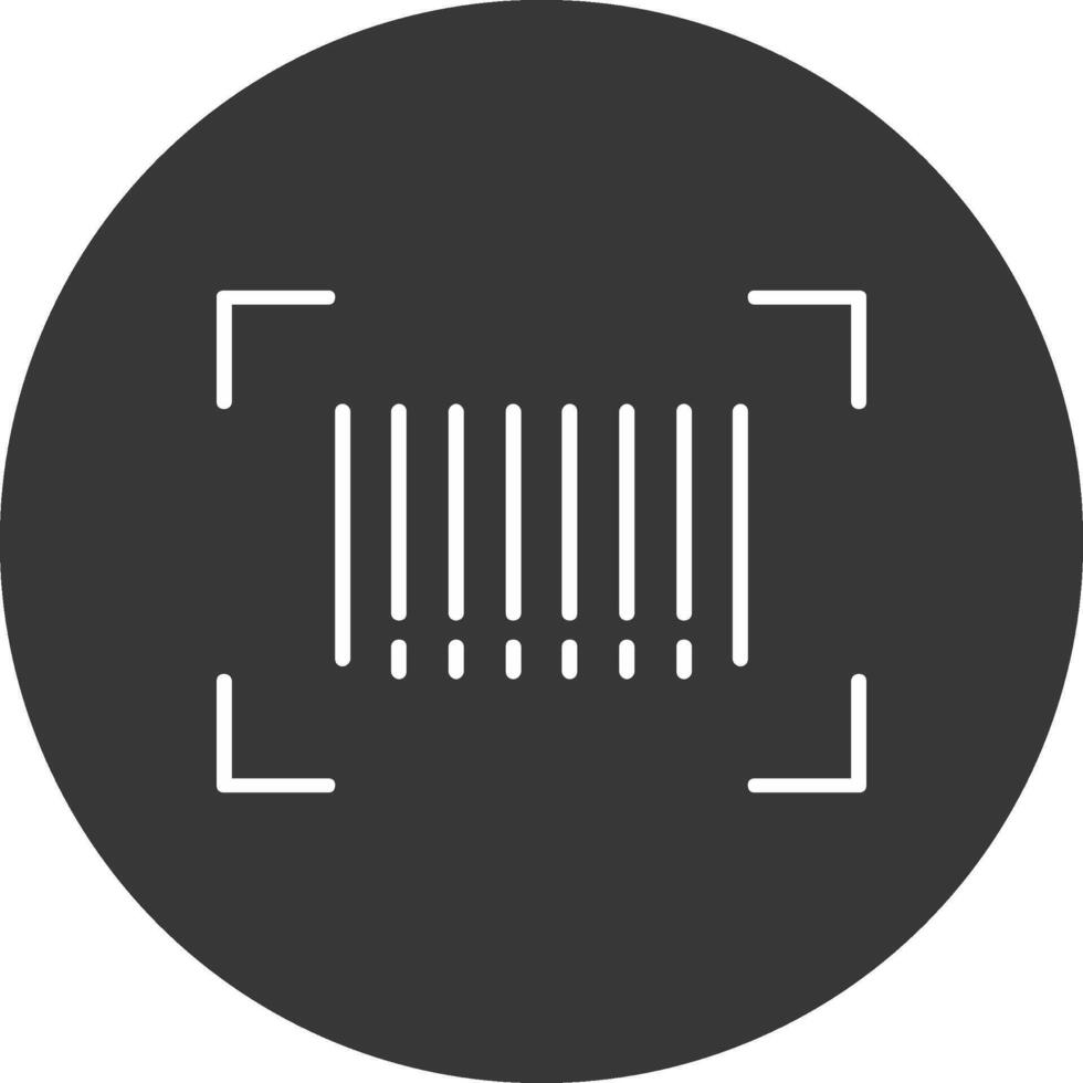 Bar Code Line Inverted Icon Design vector