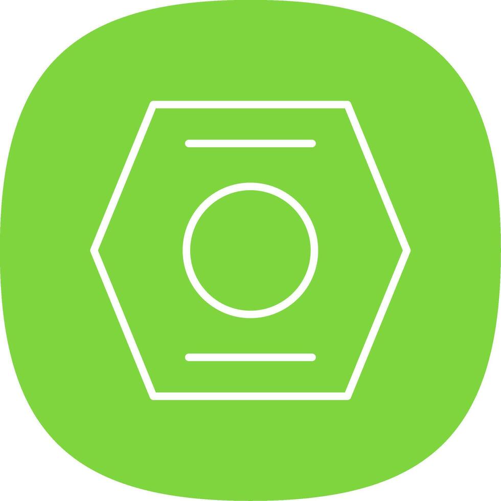Nut Line Curve Icon Design vector