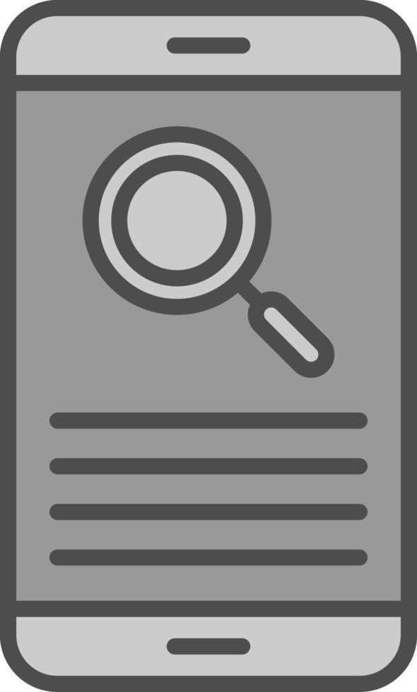 Smartphone Line Filled Greyscale Icon Design vector