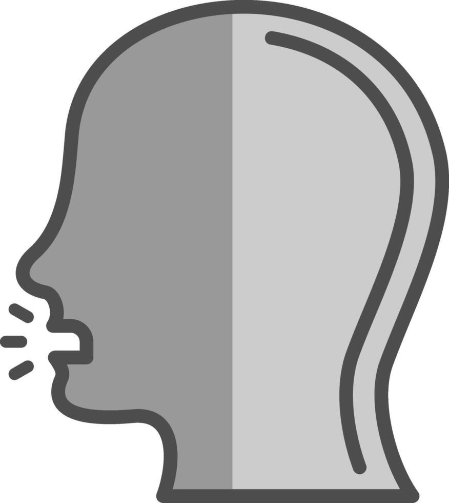 Talk Line Filled Greyscale Icon Design vector