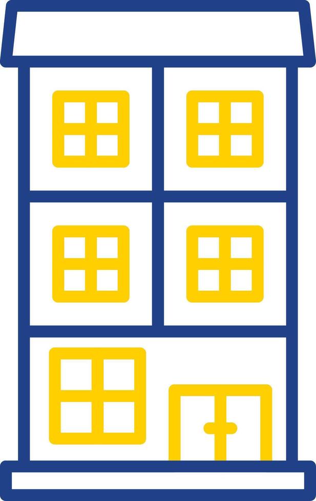 Appartment Line Two Colour Icon Design vector