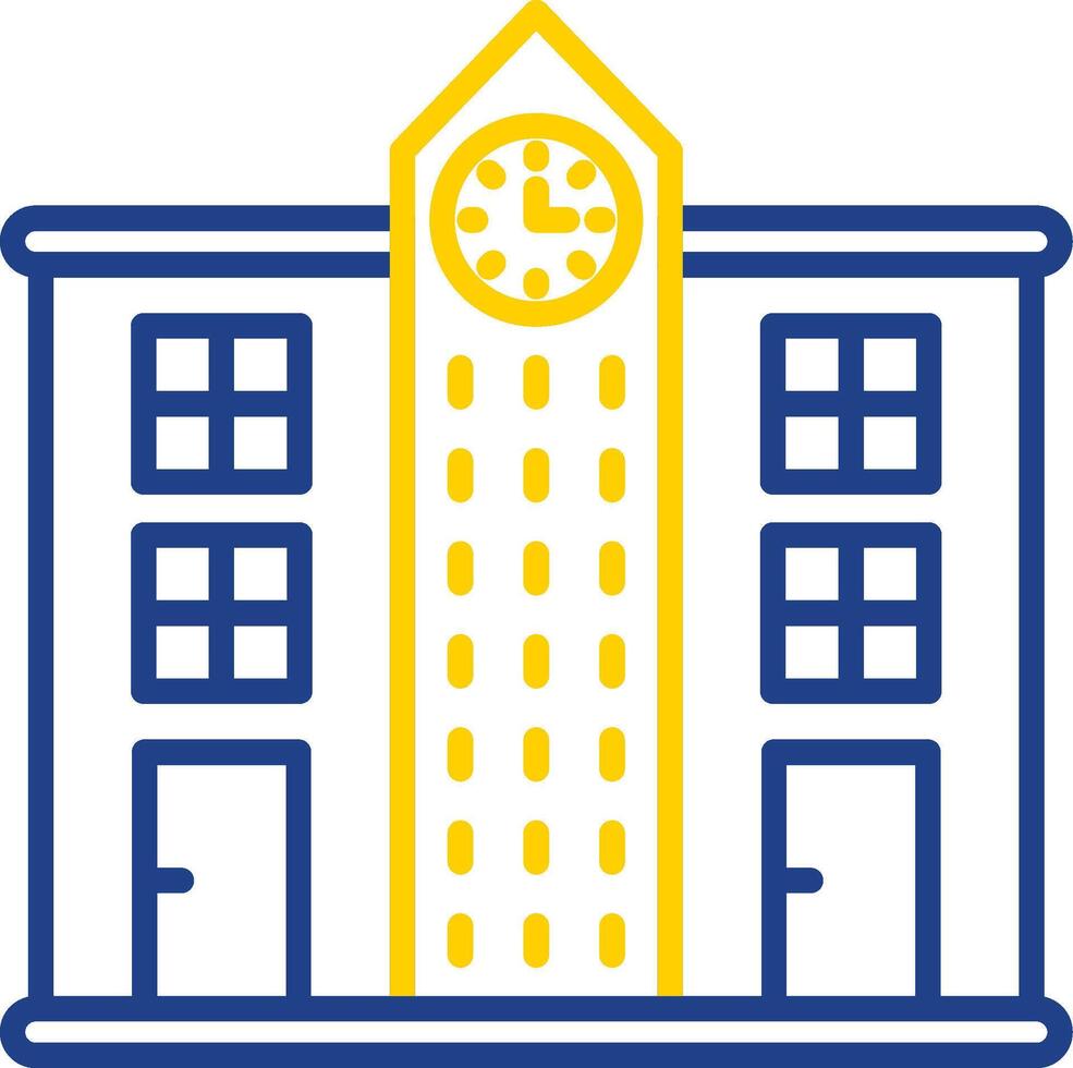 Skyscrapers Line Two Colour Icon Design vector