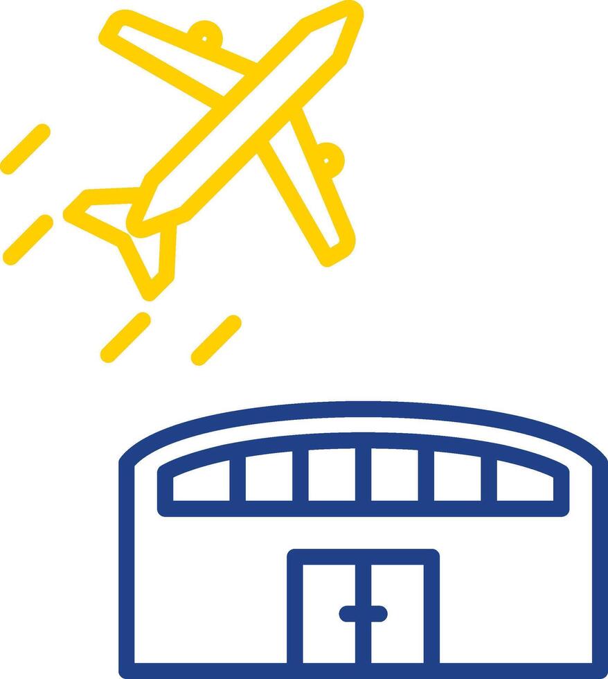 Airport Line Two Colour Icon Design vector