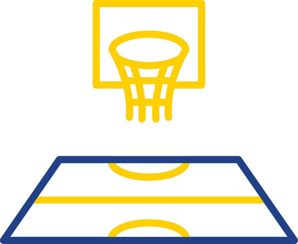 Sports Hall Line Two Colour Icon Design vector