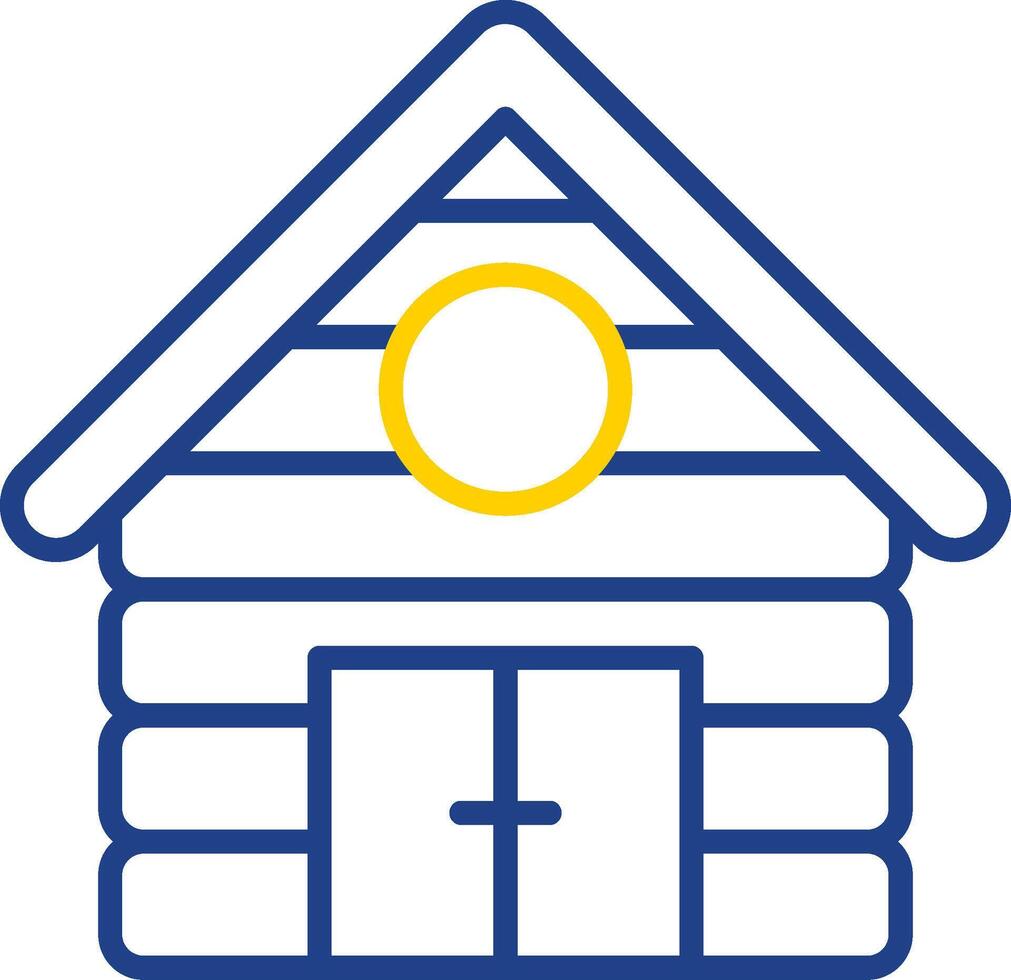 Cabin Line Two Colour Icon Design vector
