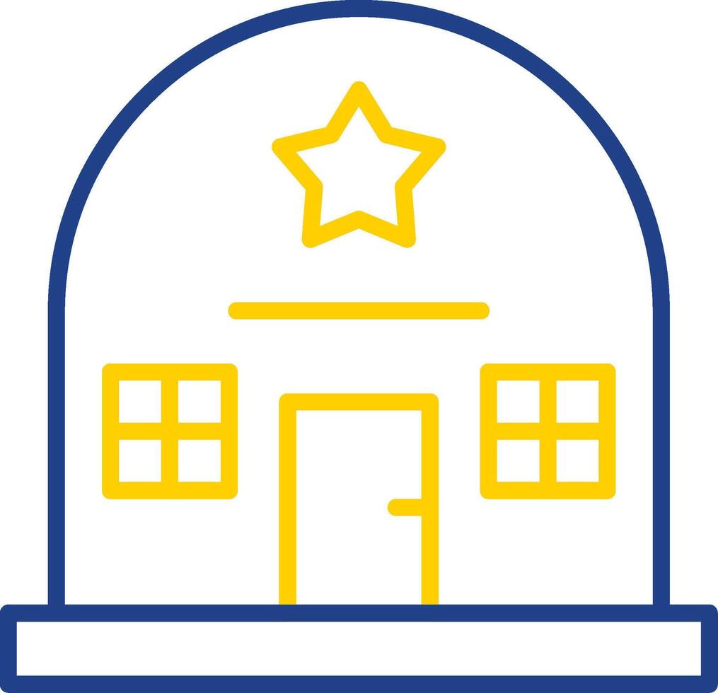 Army Base Line Two Colour Icon Design vector
