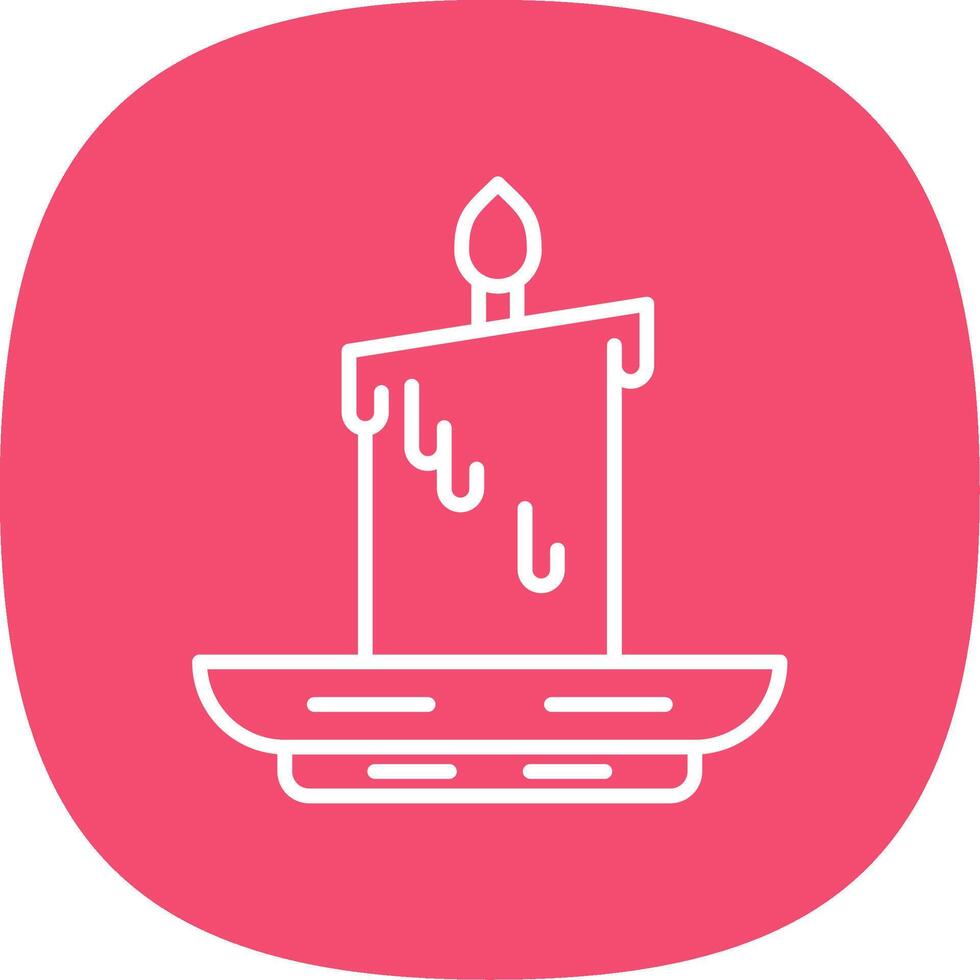 Candle Line Curve Icon Design vector