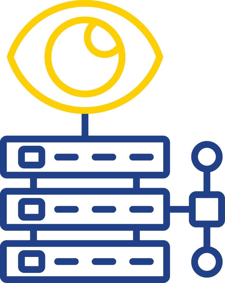 Data Visualization Line Two Colour Icon Design vector