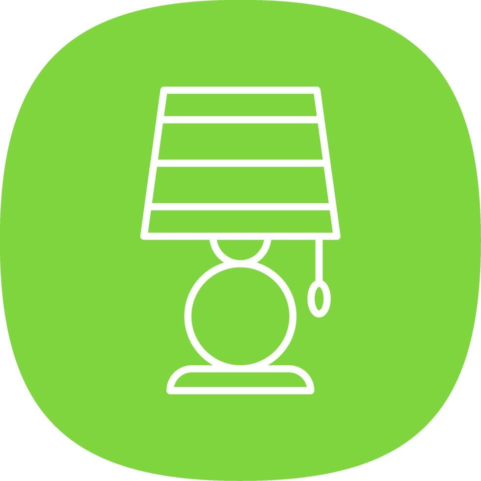 Lamp Line Curve Icon Design vector