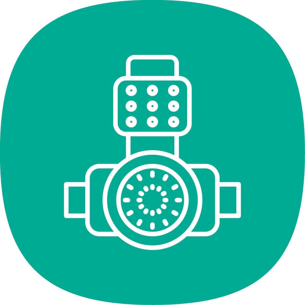 Head Light Line Curve Icon Design vector