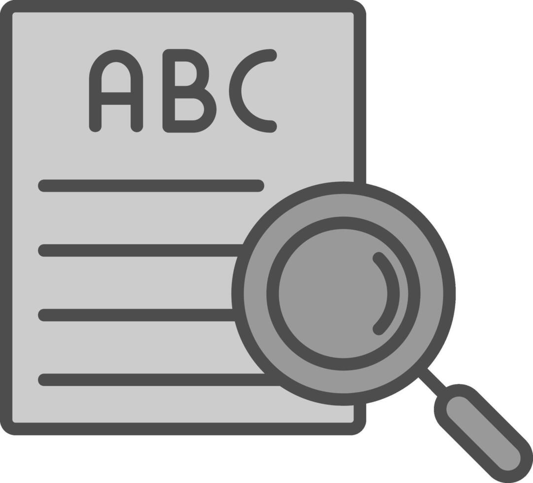 Spell Check Line Filled Greyscale Icon Design vector