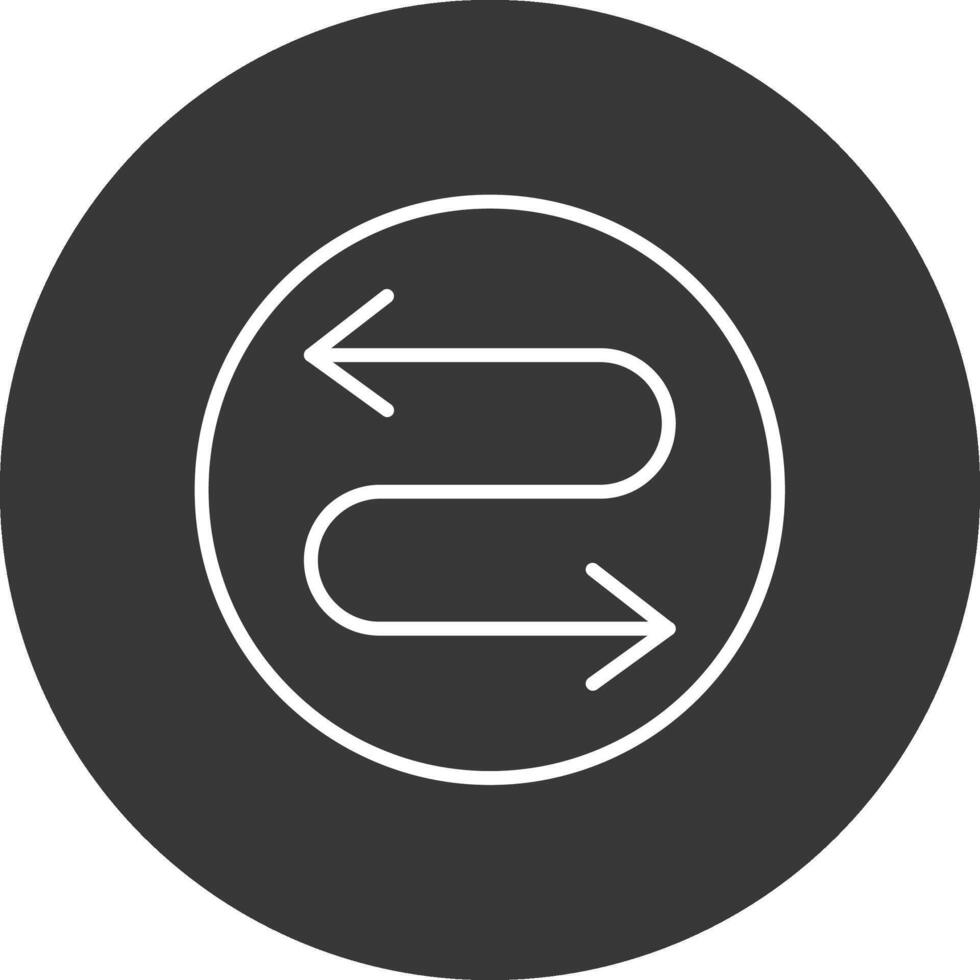 Zigzag Arrow Line Inverted Icon Design vector