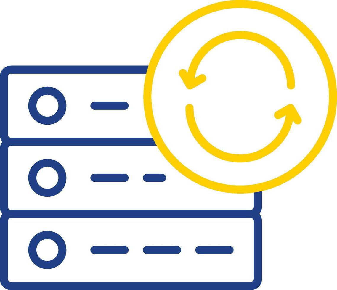 Data Synchronization Line Two Colour Icon Design vector