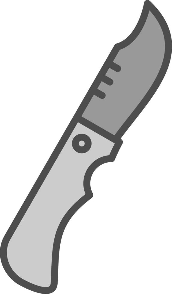 Knife Line Filled Greyscale Icon Design vector