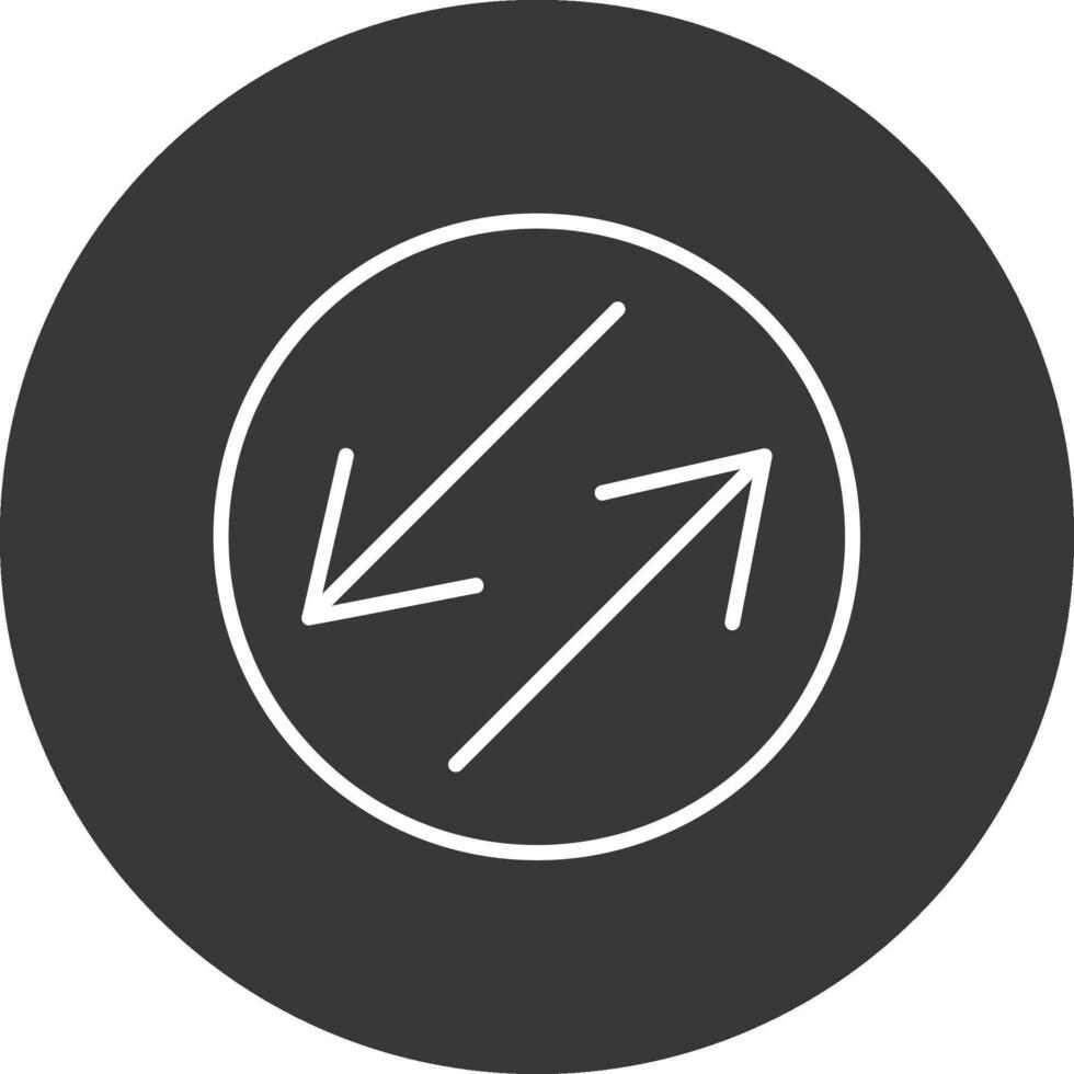 Swap Line Inverted Icon Design vector