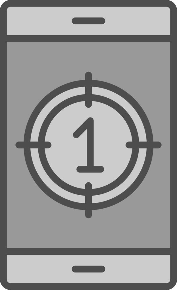 Countdown Line Filled Greyscale Icon Design vector