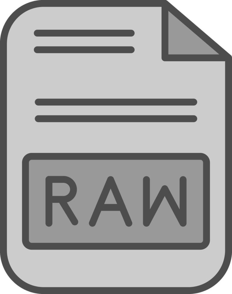 Raw Line Filled Greyscale Icon Design vector