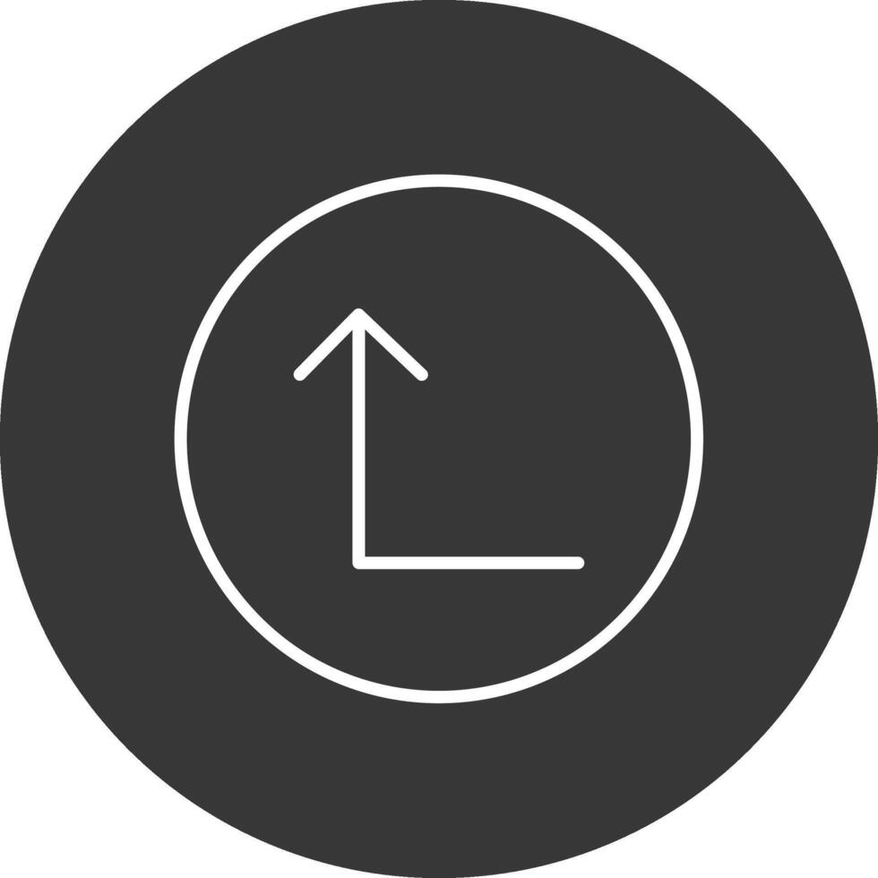 Turn Up Line Inverted Icon Design vector