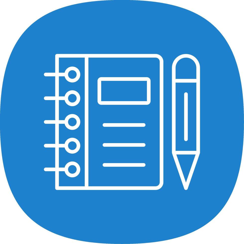 Notebook Line Curve Icon Design vector