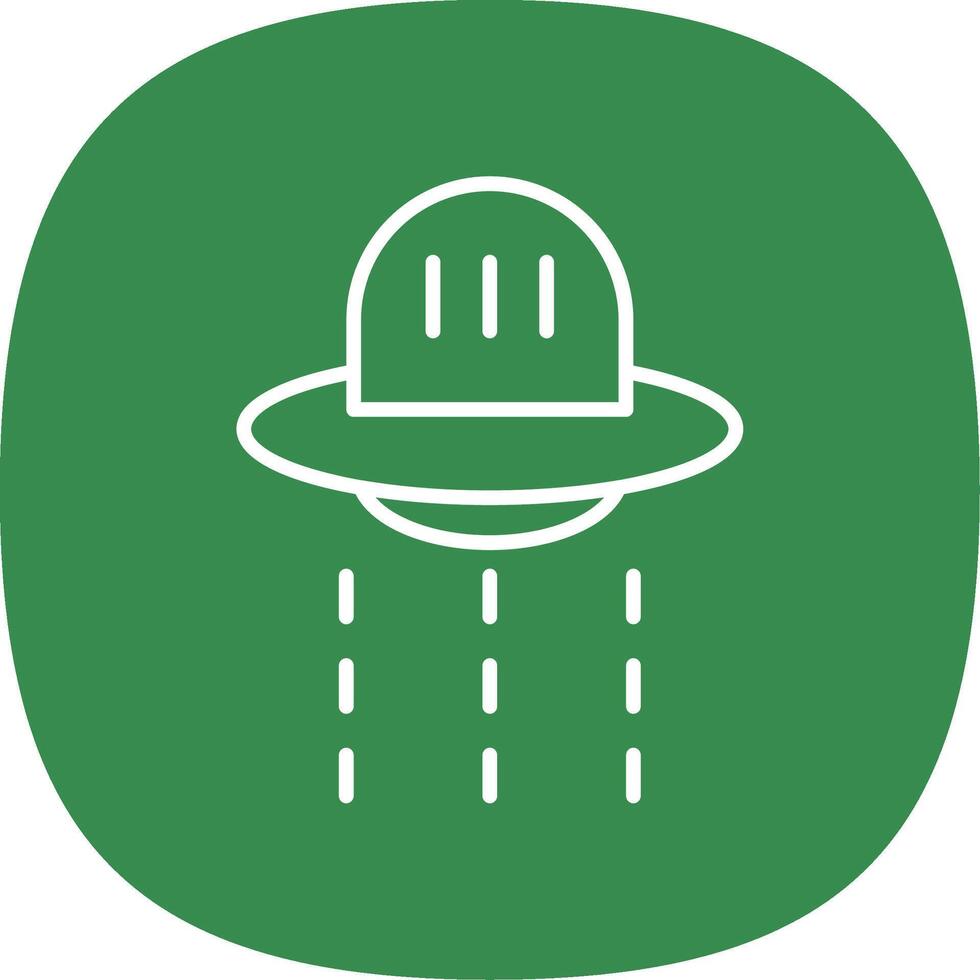 Ufo Hunter Line Curve Icon Design vector