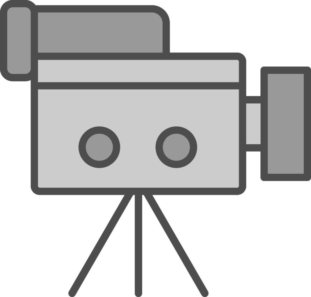 Camera Line Filled Greyscale Icon Design vector